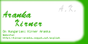 aranka kirner business card